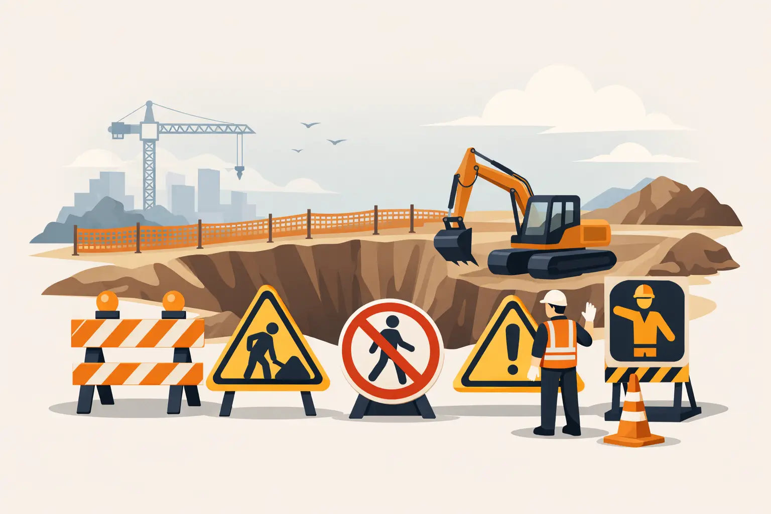 What Signs Are Needed Around Excavations?