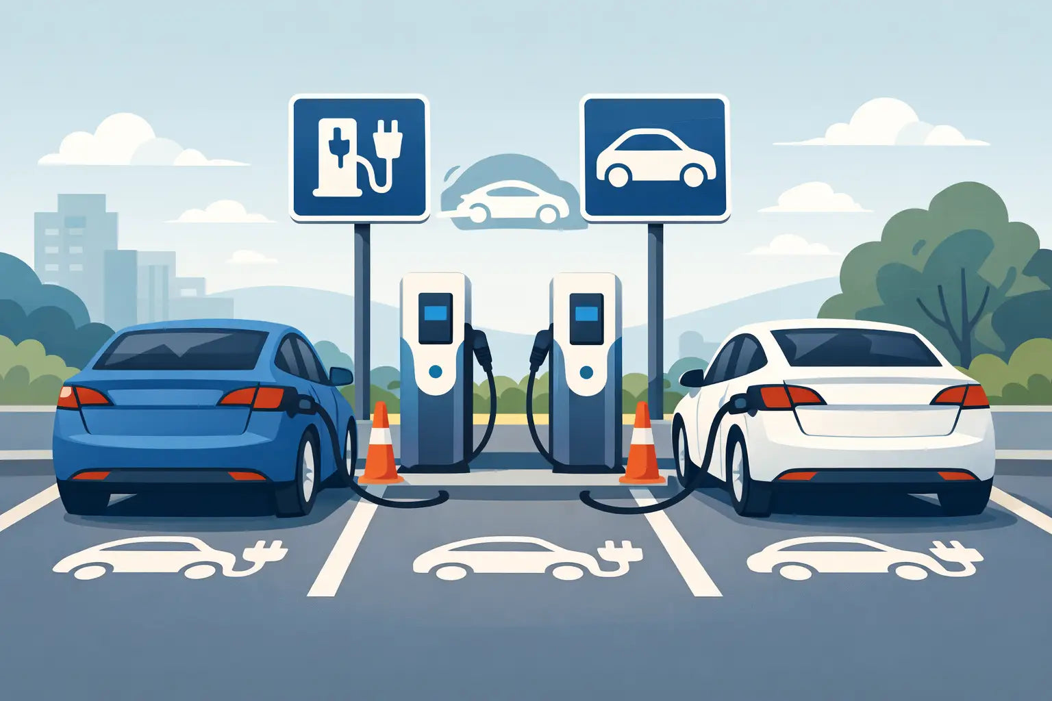 EV Charging Bay Signs That Get Used Properly