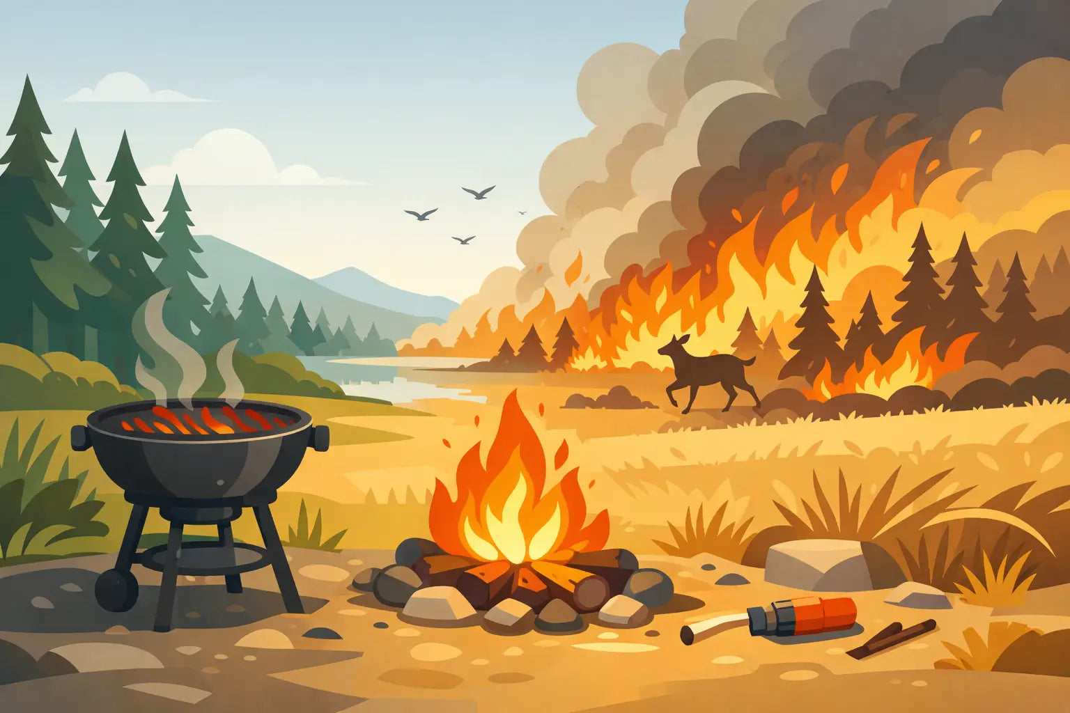 The Dangers of Lighting Fires and BBQs in the Countryside
