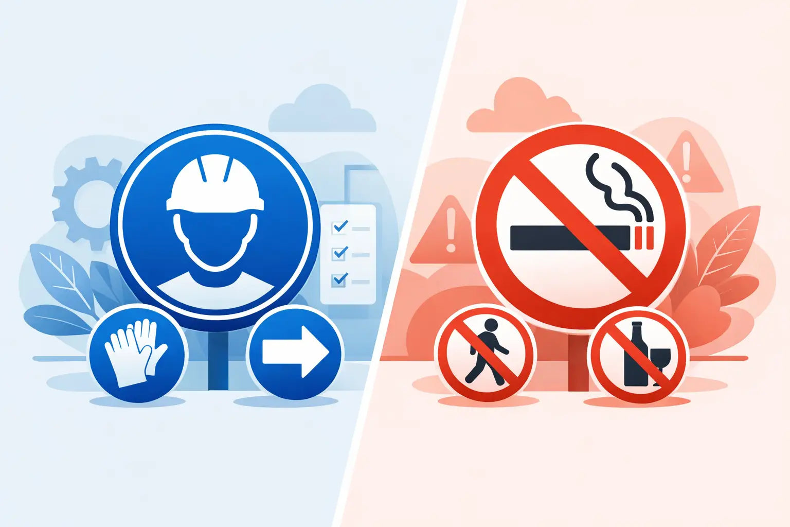 Difference Between Mandatory and Prohibition Signs