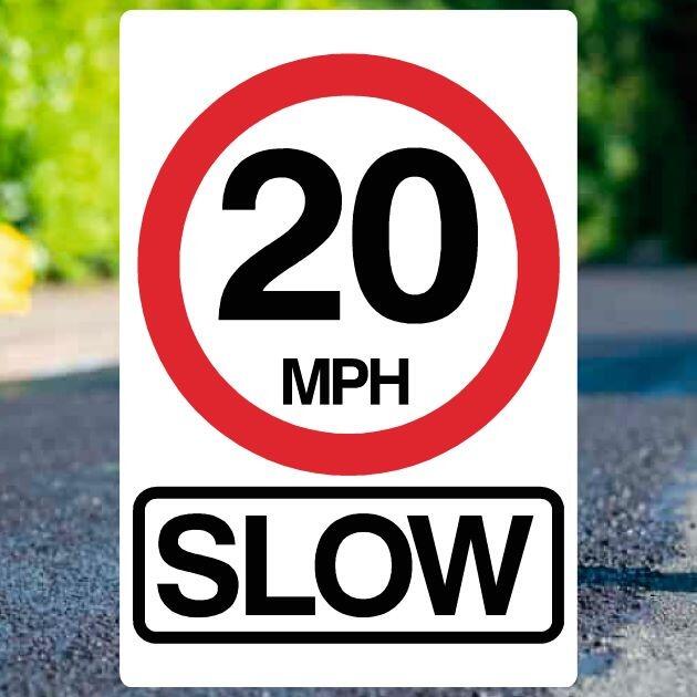 20mph Slow Traffic Sign-The Safety Sheep Store