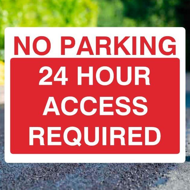 24hr No Parking Sign v2-The Safety Sheep Store