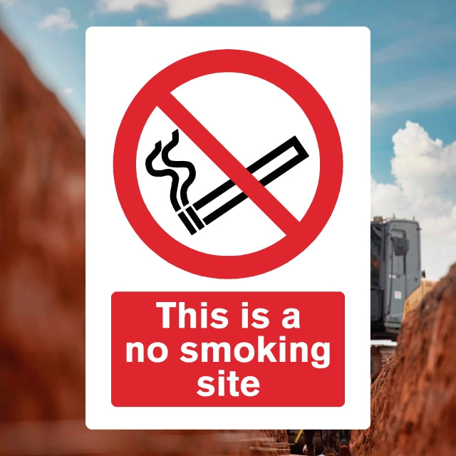 This is a No Smoking Site Sign - The Safety Sheep Store