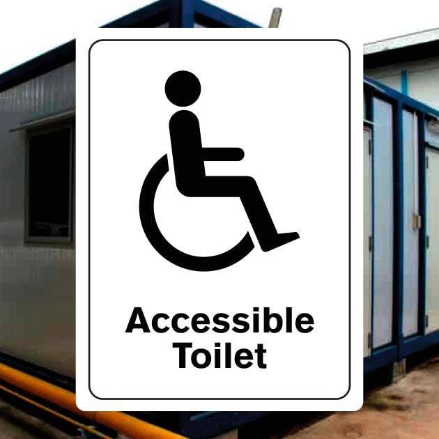 Accessible Toilets Sign White-The Safety Sheep Store