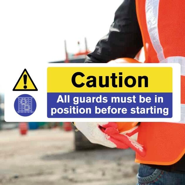 All Guards Must Be In Position Before Starting Sign-The Safety Sheep Store