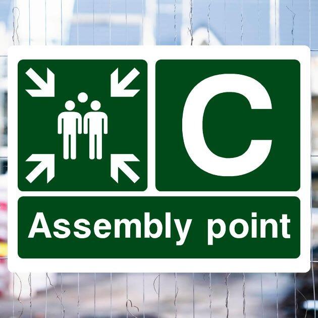 Assembly Point C Fire Sign-The Safety Sheep Store