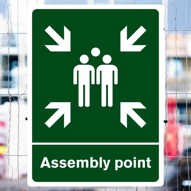 Assembly Point Fire Sign-The Safety Sheep Store