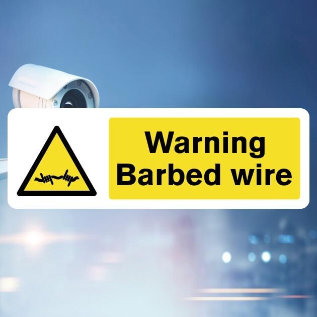 Barbed Wire Warning Sign-The Safety Sheep Store