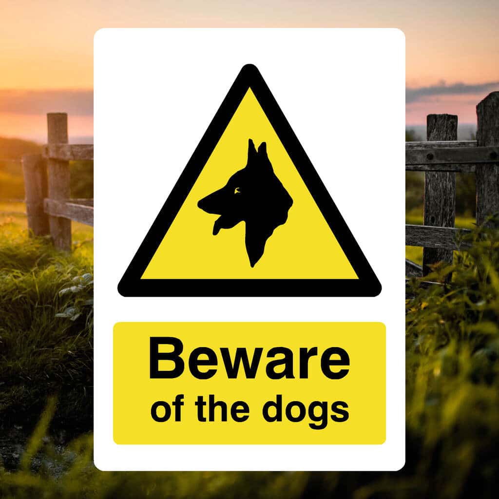 Beware Of Dogs Sign-The Safety Sheep Store