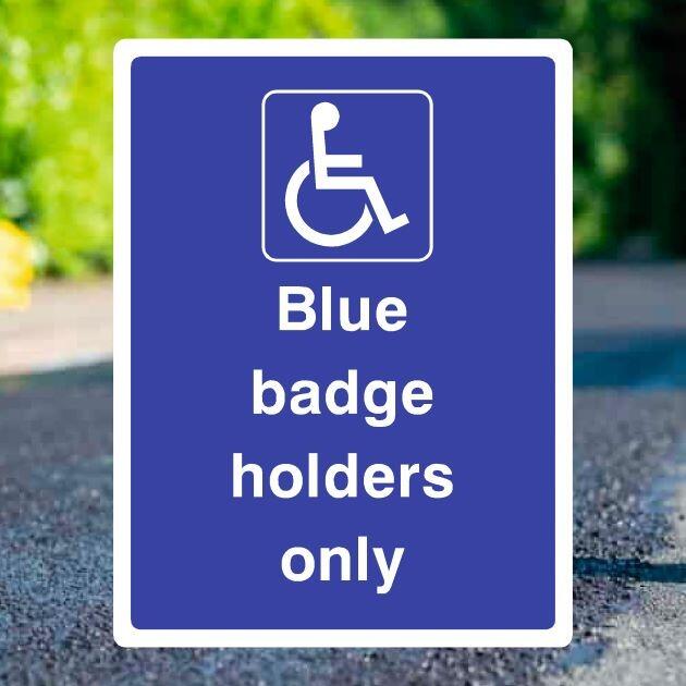 Blue Badge Parking Sign v2-The Safety Sheep Store