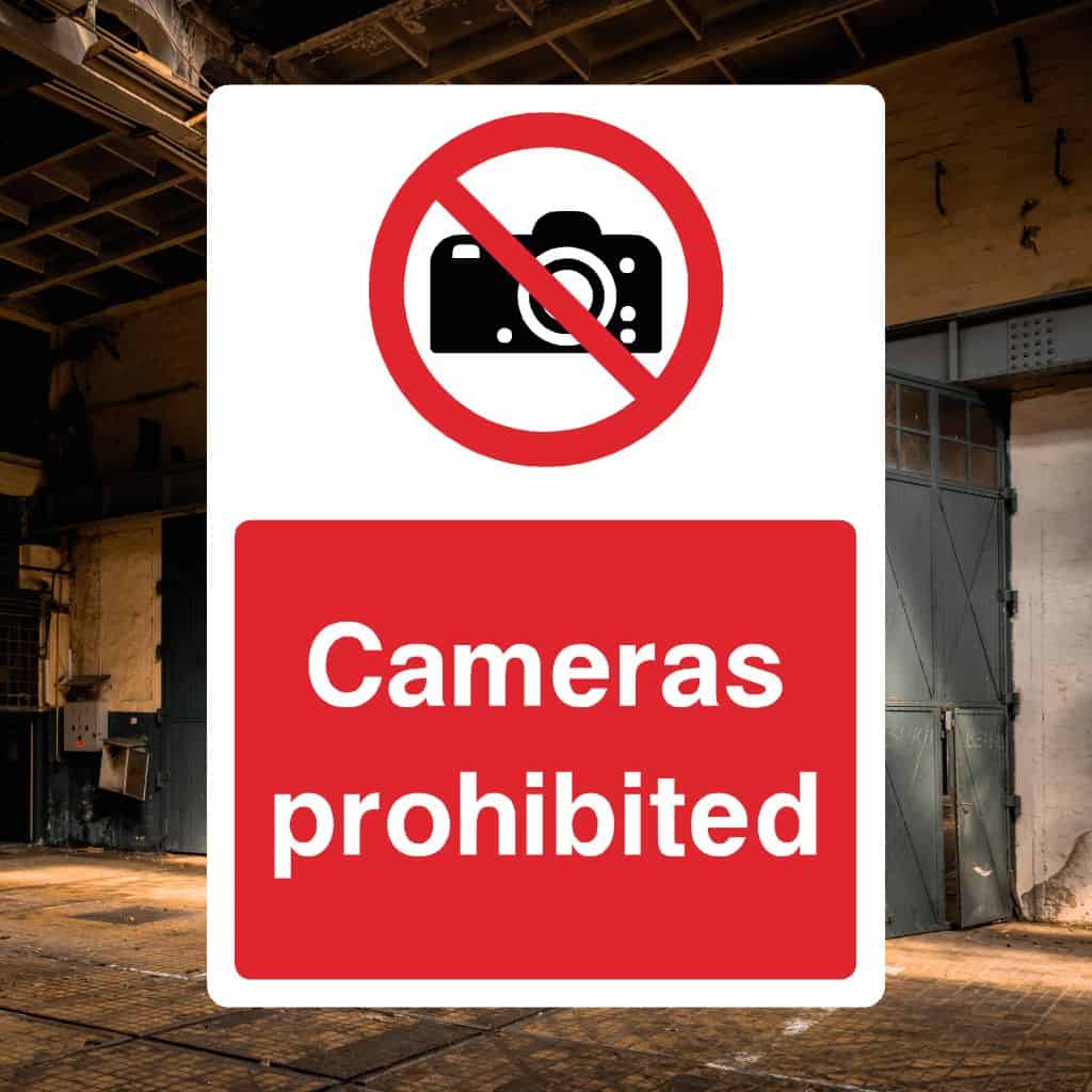 Cameras Prohibited Sign-The Safety Sheep Store