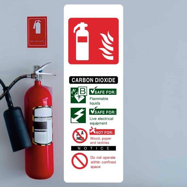 Carbon Dioxide Fire Extinguisher Safety Sign-The Safety Sheep Store