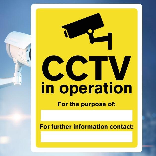 CCTV in Operation For Purpose Of Security Sign-The Safety Sheep Store