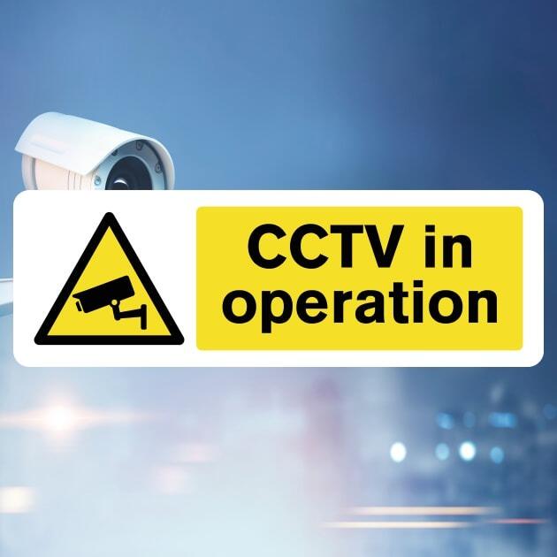CCTV In Operation Sign Landscape-The Safety Sheep Store
