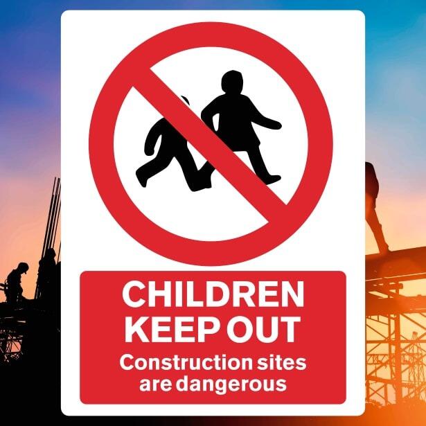 Children Keep Out Construction Sites Dangerous Hazard Sign-The Safety Sheep Store