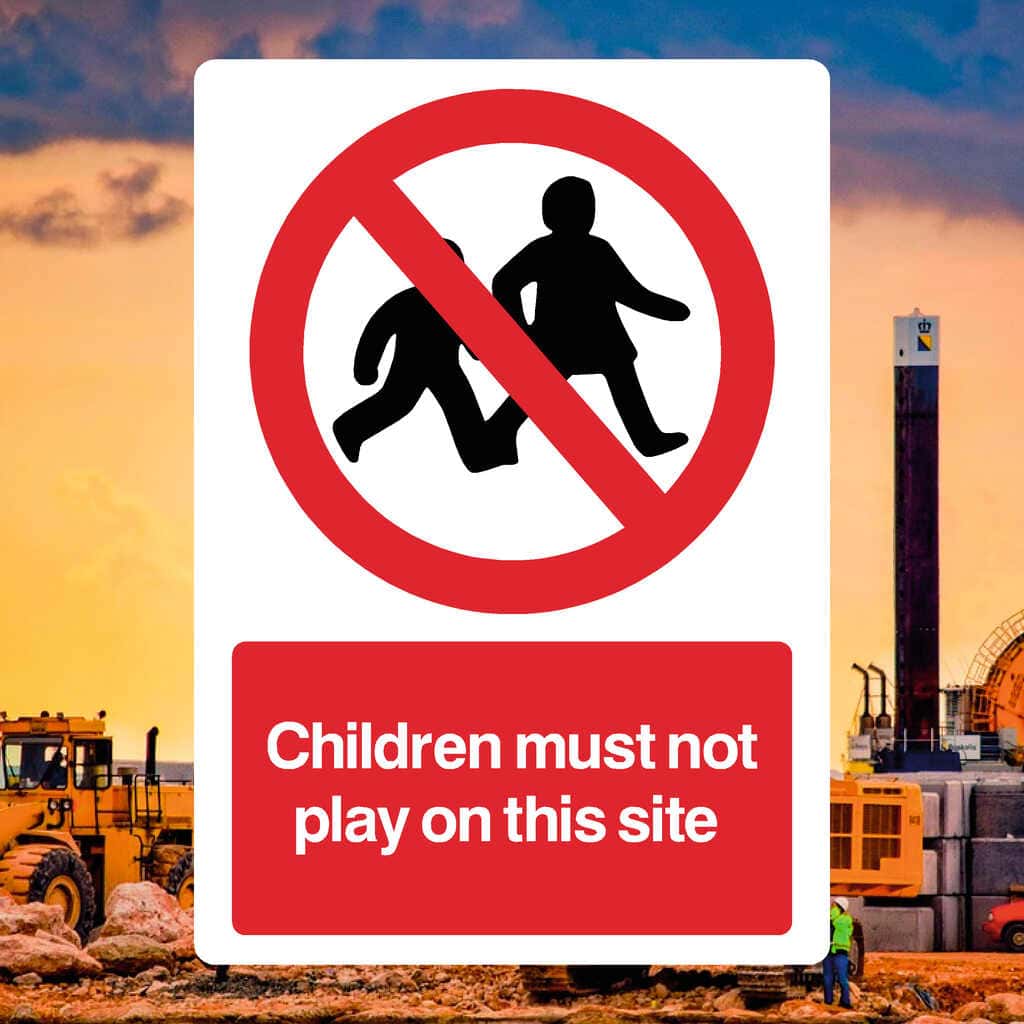 Children Must Not Play On Site Sign-The Safety Sheep Store