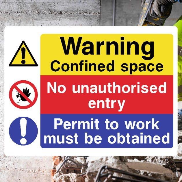 Confined Space No Entry Permit Sign-The Safety Sheep Store
