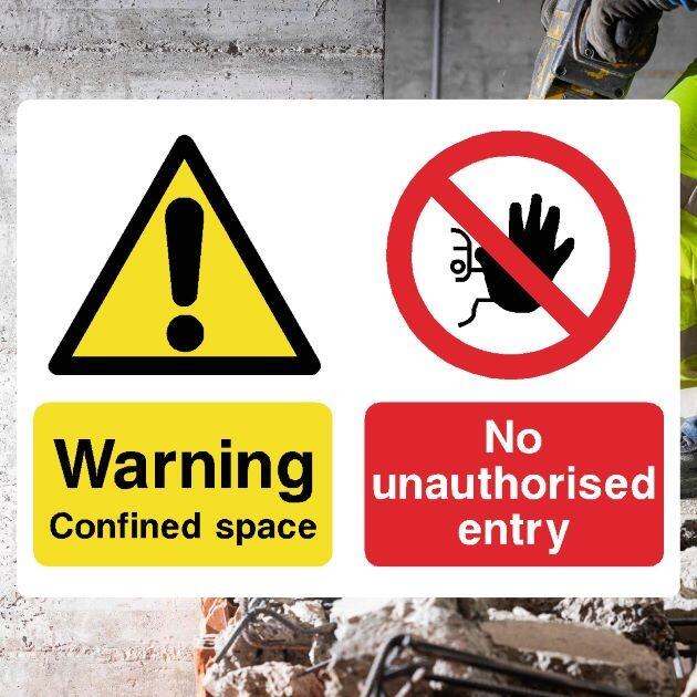 Confined Space No Entry Sign-The Safety Sheep Store