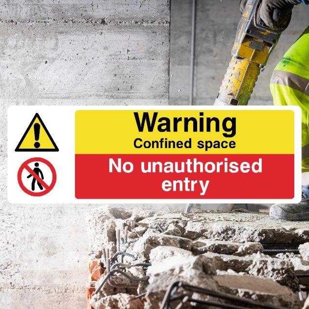 Confined Space No Unauthorised Entry Sign-The Safety Sheep Store