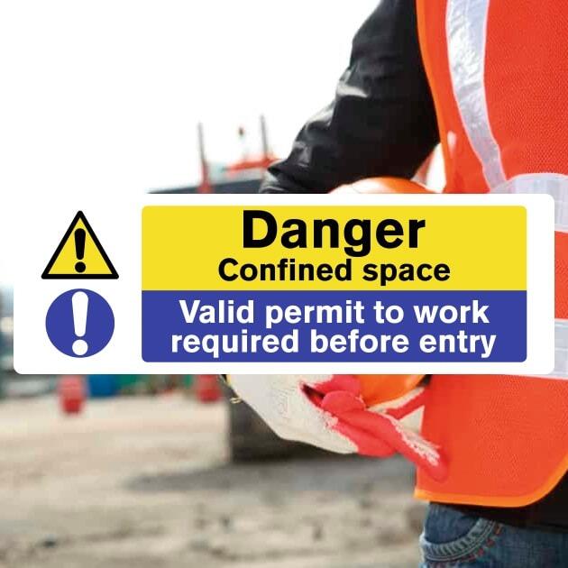 Confined Space Valid Permit To Work Sign-The Safety Sheep Store