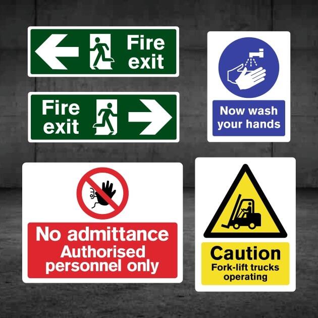 Construction Site Safety Signs 5 Pack - Pack B-The Safety Sheep Store