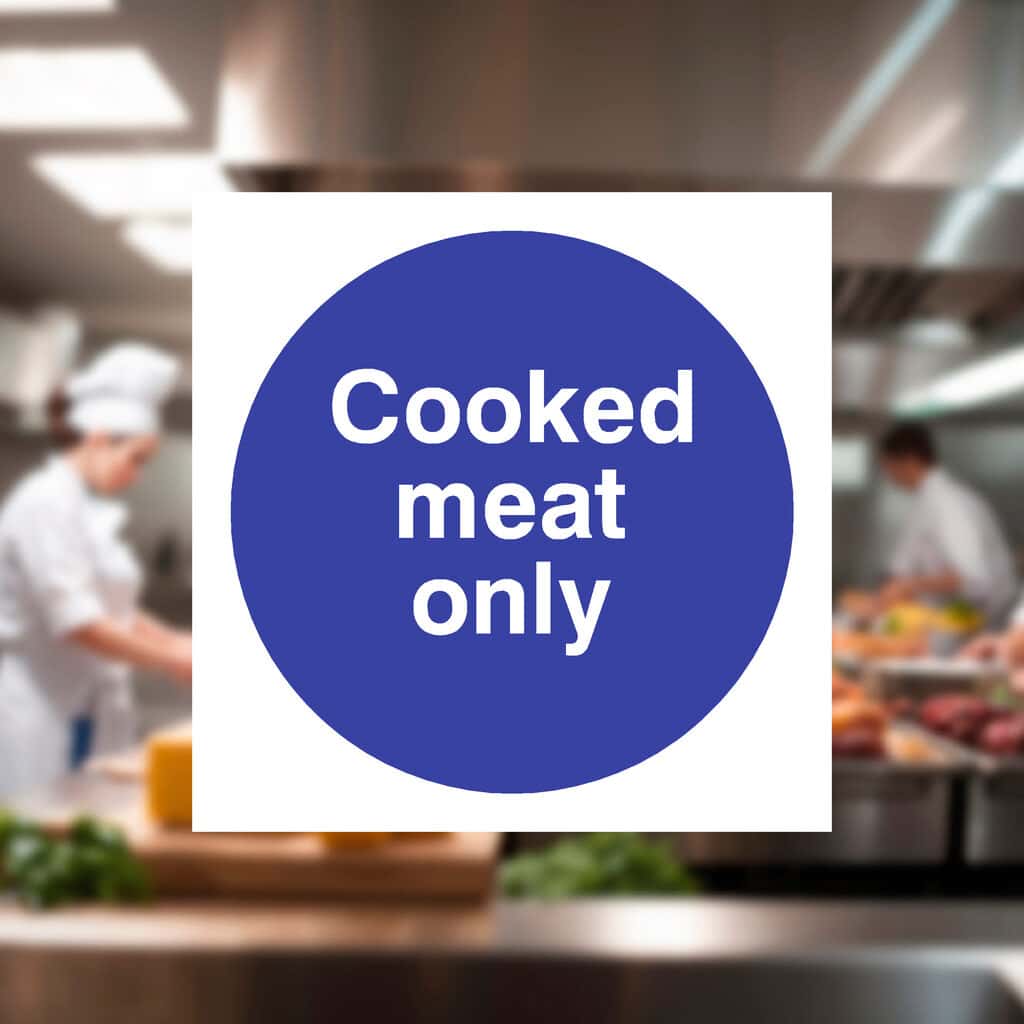 Cooked Meat Only Sign - The Safety Sheep Store