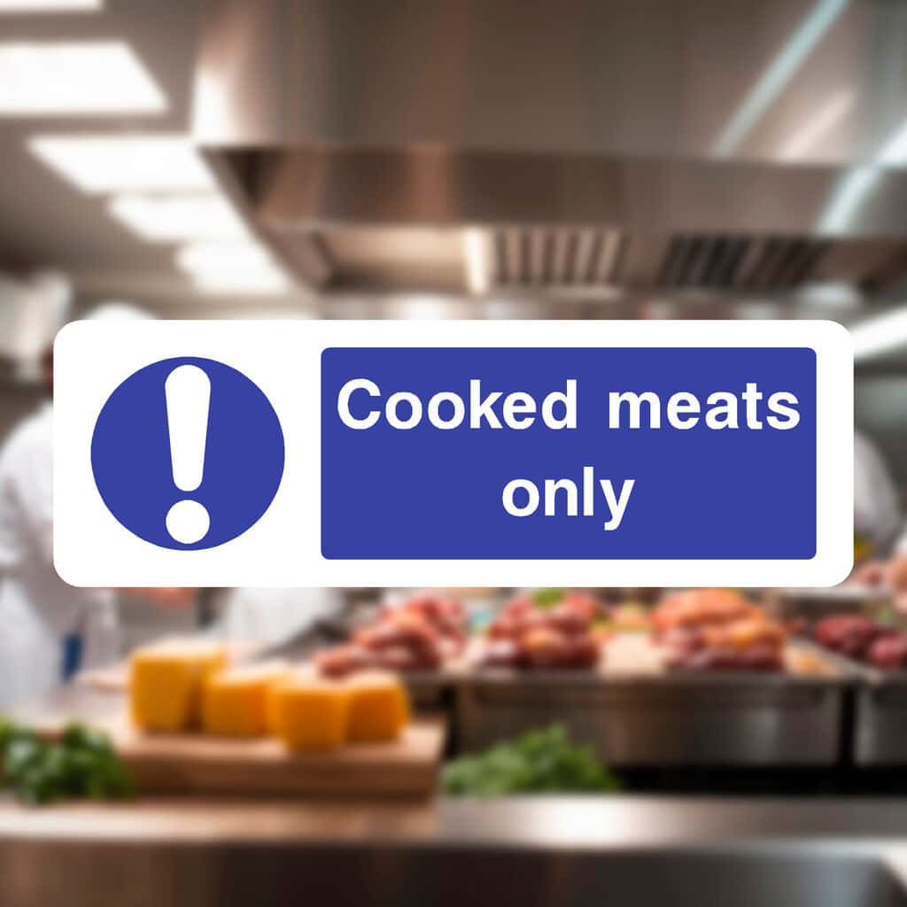 Cooked Meats Only Sign - The Safety Sheep Store