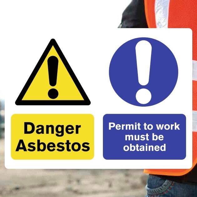 Danger Asbestos Permit to Work Sign-The Safety Sheep Store