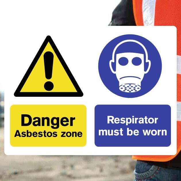 Danger Asbestos Zone Wear Respirator Sign-The Safety Sheep Store