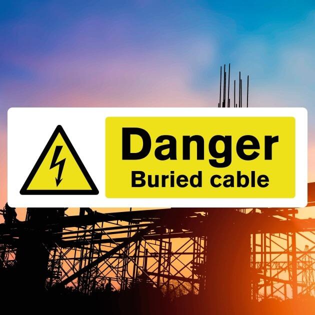 Danger Buried Cable Hazard Sign-The Safety Sheep Store