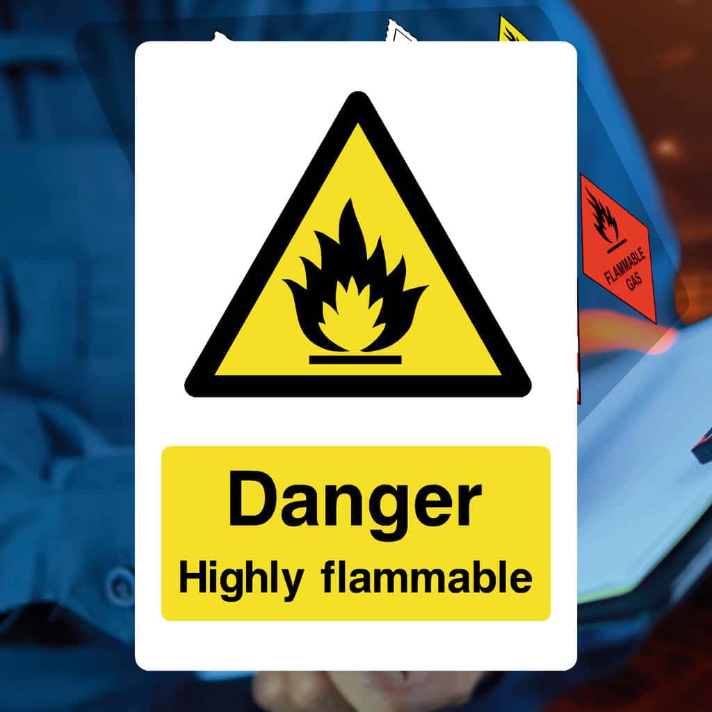 Danger Highly Flammable Warning Sign-The Safety Sheep Store