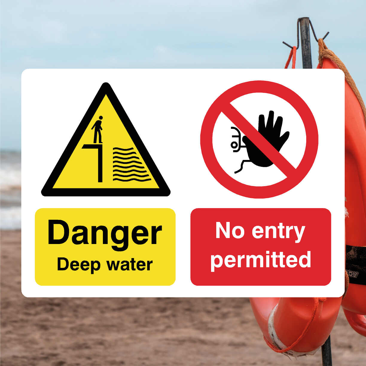 Deep Water No Entry Permitted Sign-The Safety Sheep Store