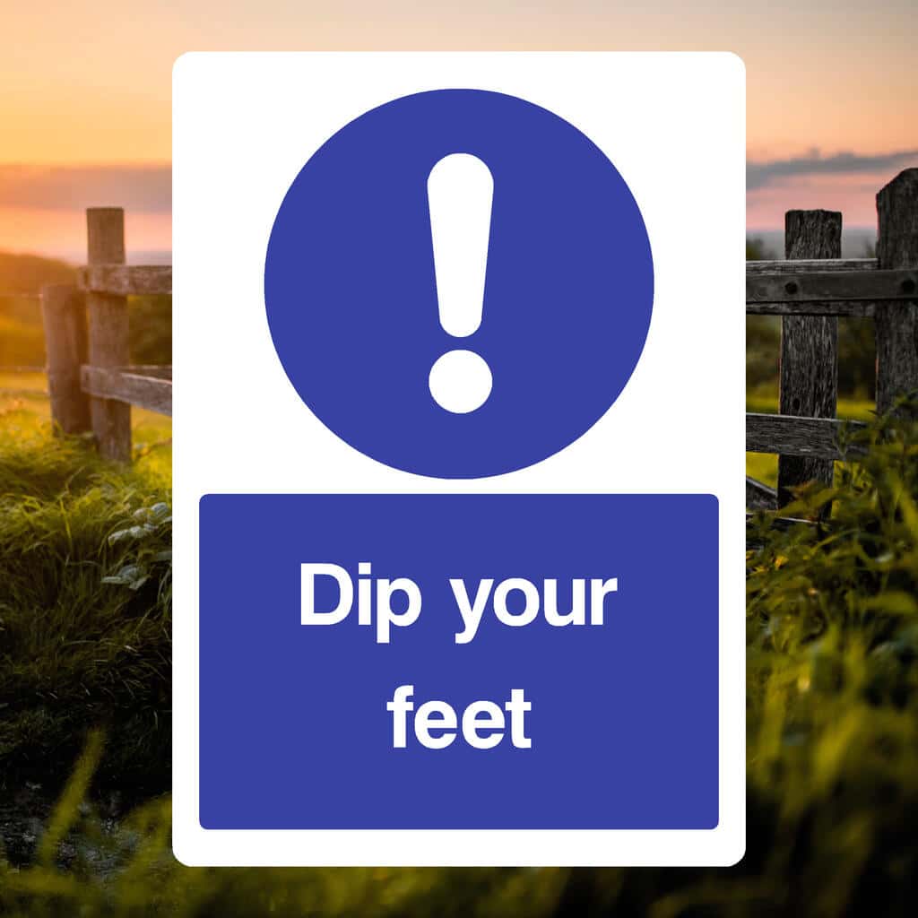 Dip Your Feet Safety Sign-The Safety Sheep Store