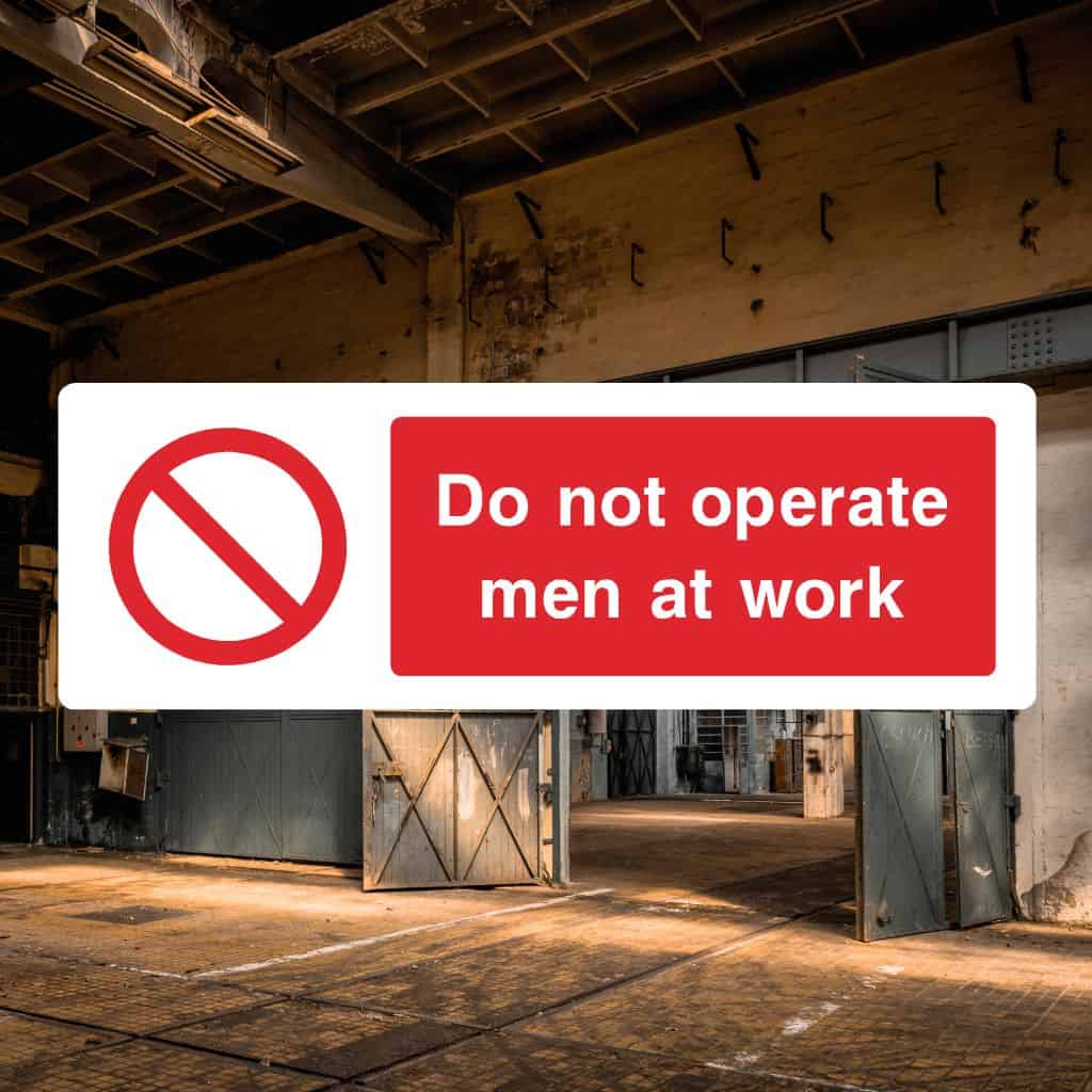 Do Not Operate Men At Work Sign Landscape-The Safety Sheep Store
