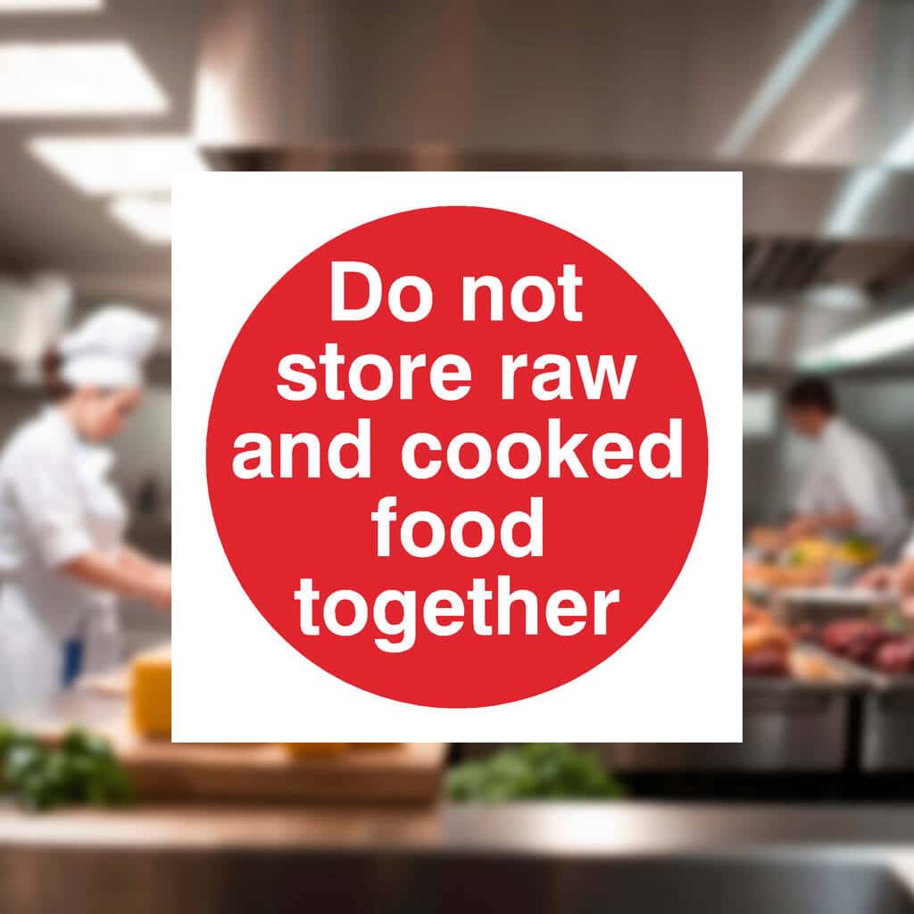 Do Not Store Raw And Cooked Food Together Sign - The Safety Sheep Store