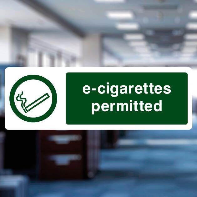 E-Cigarettes Permitted Smoking Sign-The Safety Sheep Store