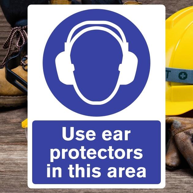 Ear Protection Area Sign v3-The Safety Sheep Store