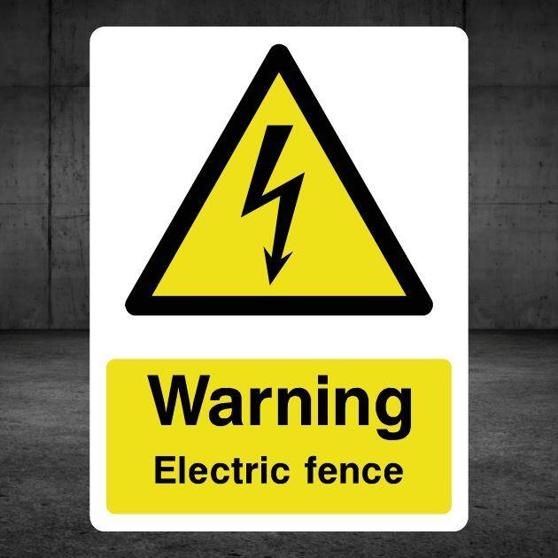 Electric Fence Hazard Sign-The Safety Sheep Store