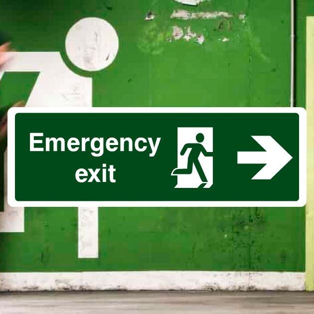 Emergency Exit Sign Right Arrow-The Safety Sheep Store