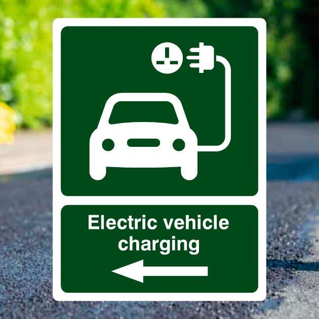 EV Charging Left Sign-The Safety Sheep Store