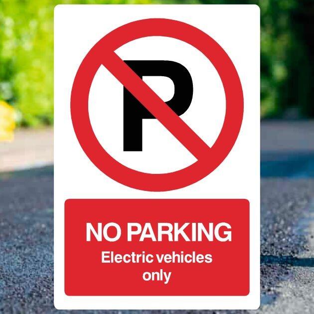 EV Only No Parking Sign-The Safety Sheep Store