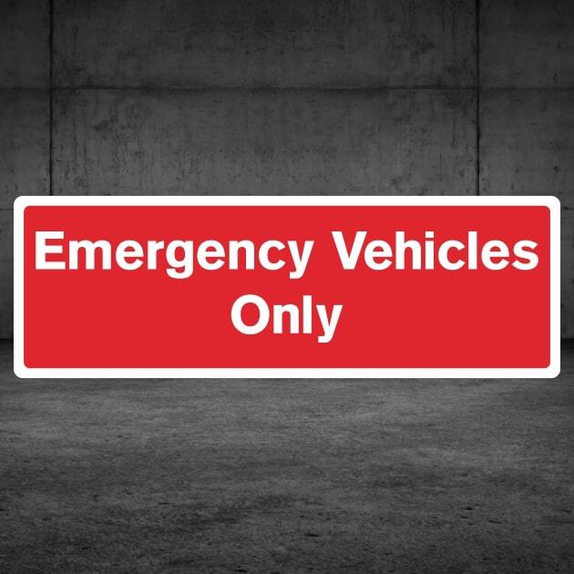Emergency Vehicles Only Sign - The Safety Signs Store