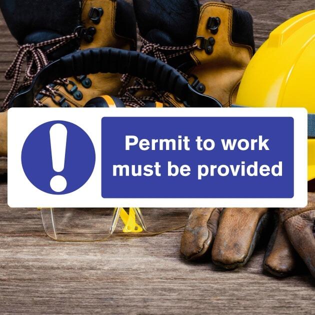 Permit To Work Must Be Provided Sign - The Safety Signs Store