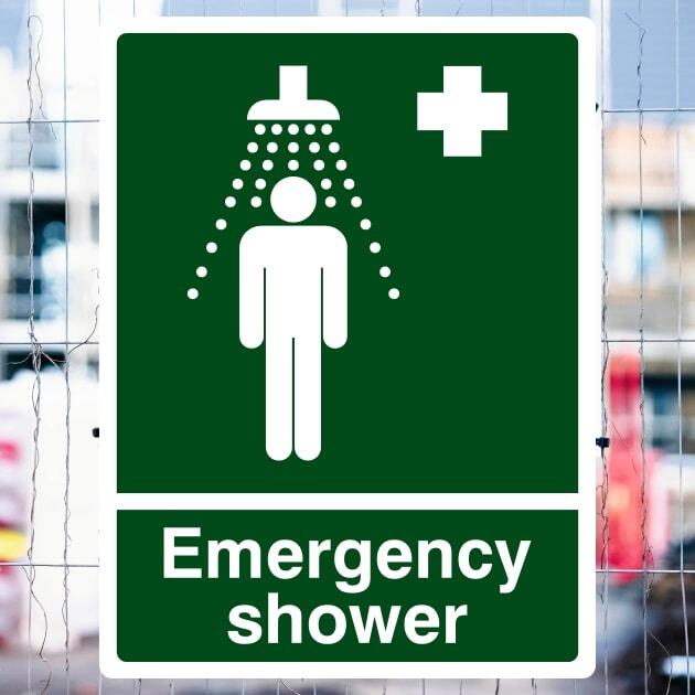 First Aid Emergency Shower Sign - The Safety Signs Store