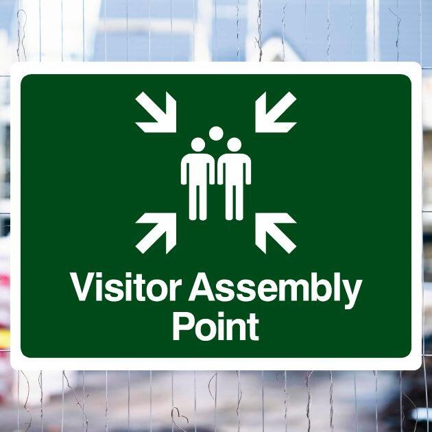 Visitor Assembly Point Sign - UK Safety Signs Store