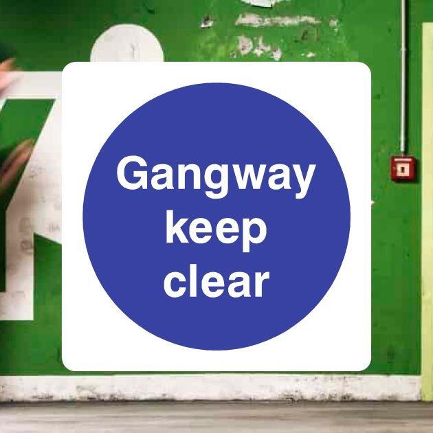 Gangway Keep Clear Sign - UK Safety Signs Store