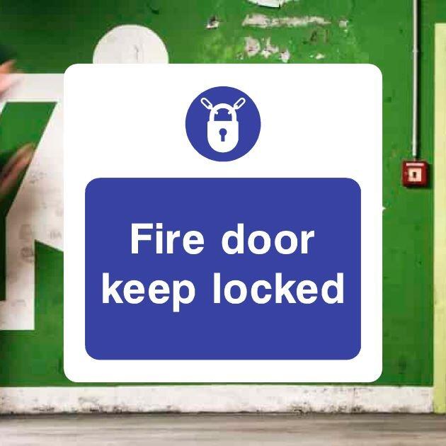 Fire Door Keep Locked Sign - UK Safety Signs Store