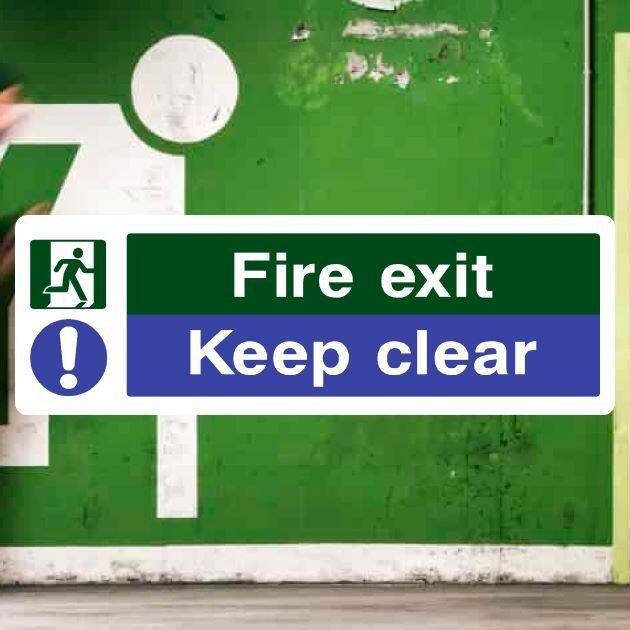 Fire Exit Keep Clear Sign-The Safety Sheep Store