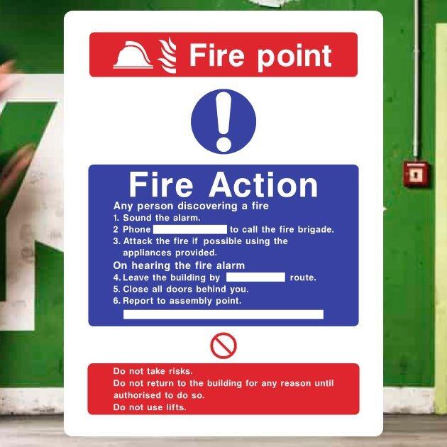 Fire Point Fire Action Sign-The Safety Sheep Store