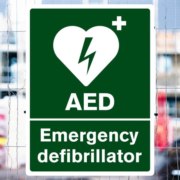 First Aid AED Emergency Defibrillator Location Sign-The Safety Sheep Store